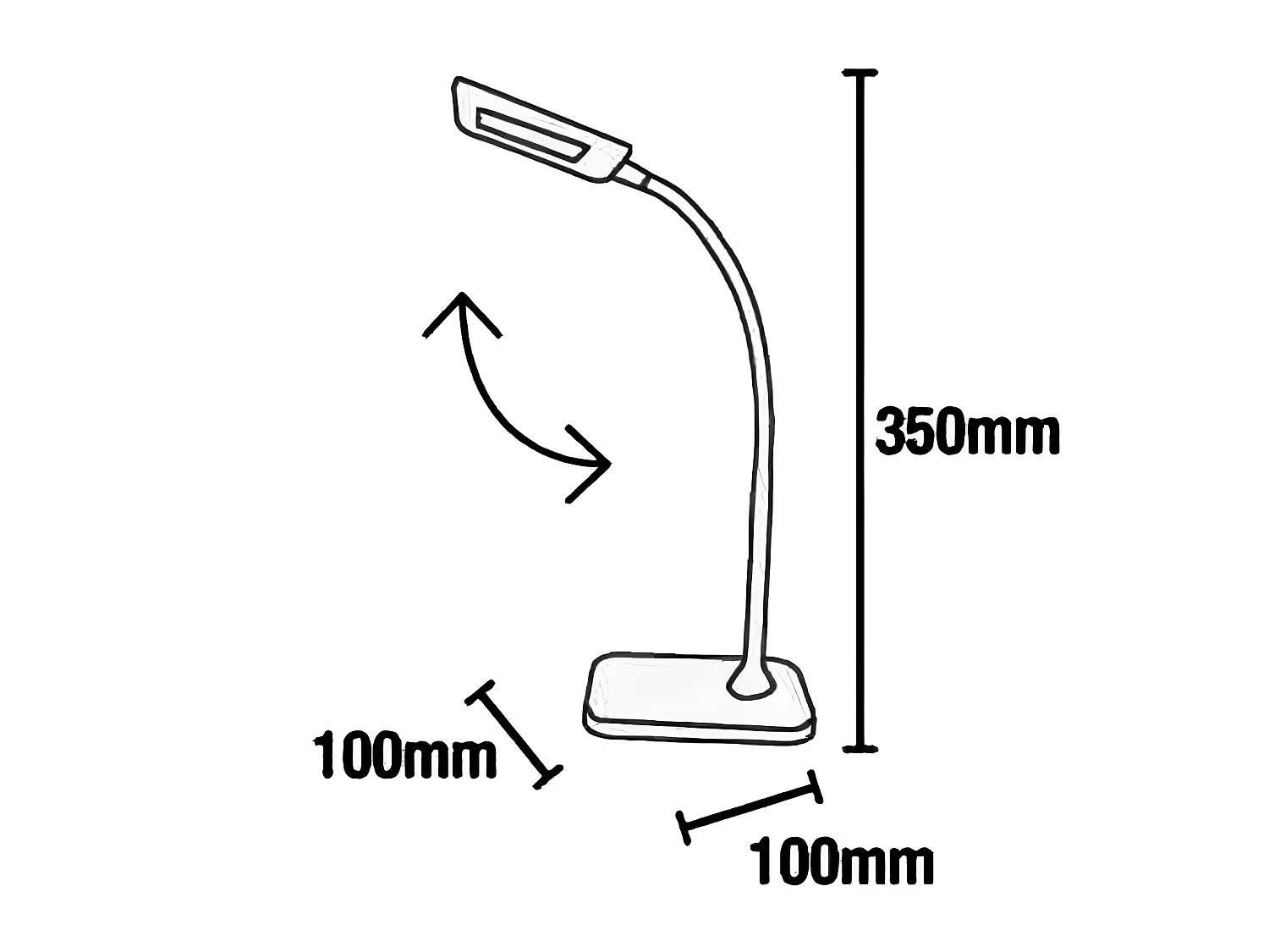 Schreibtischlampe Amidala LED 3W 5000K 200lm mit flexibler Struktur - Rot