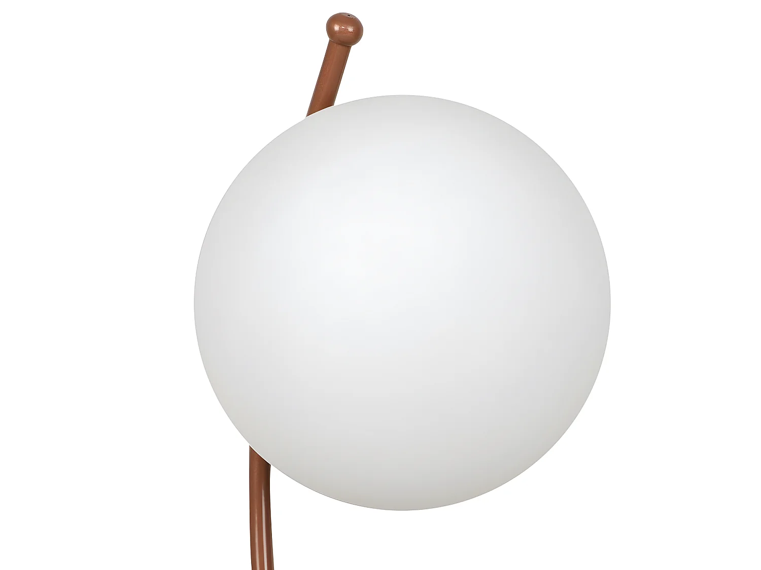 Lampe à poser Kelen avec structure moderne en métal et sphère en verre 1xE27 - Cuivre