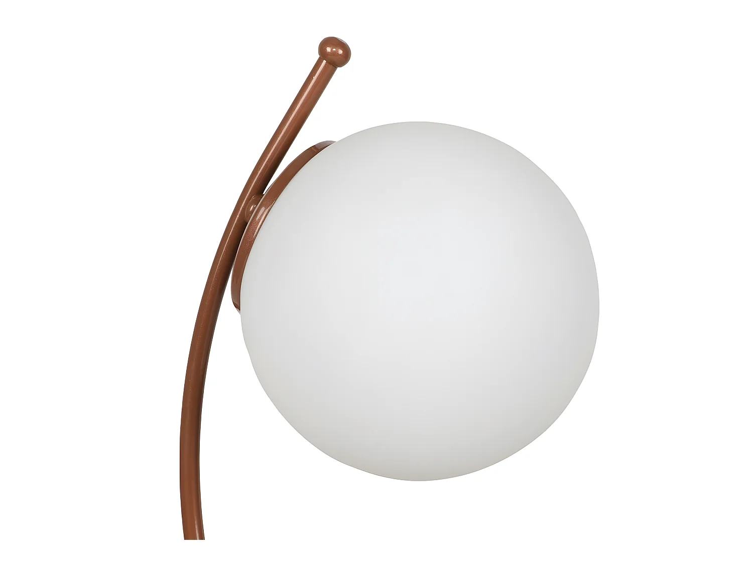 Lampe à poser Kelen avec structure moderne en métal et sphère en verre 1xE27 - Cuivre