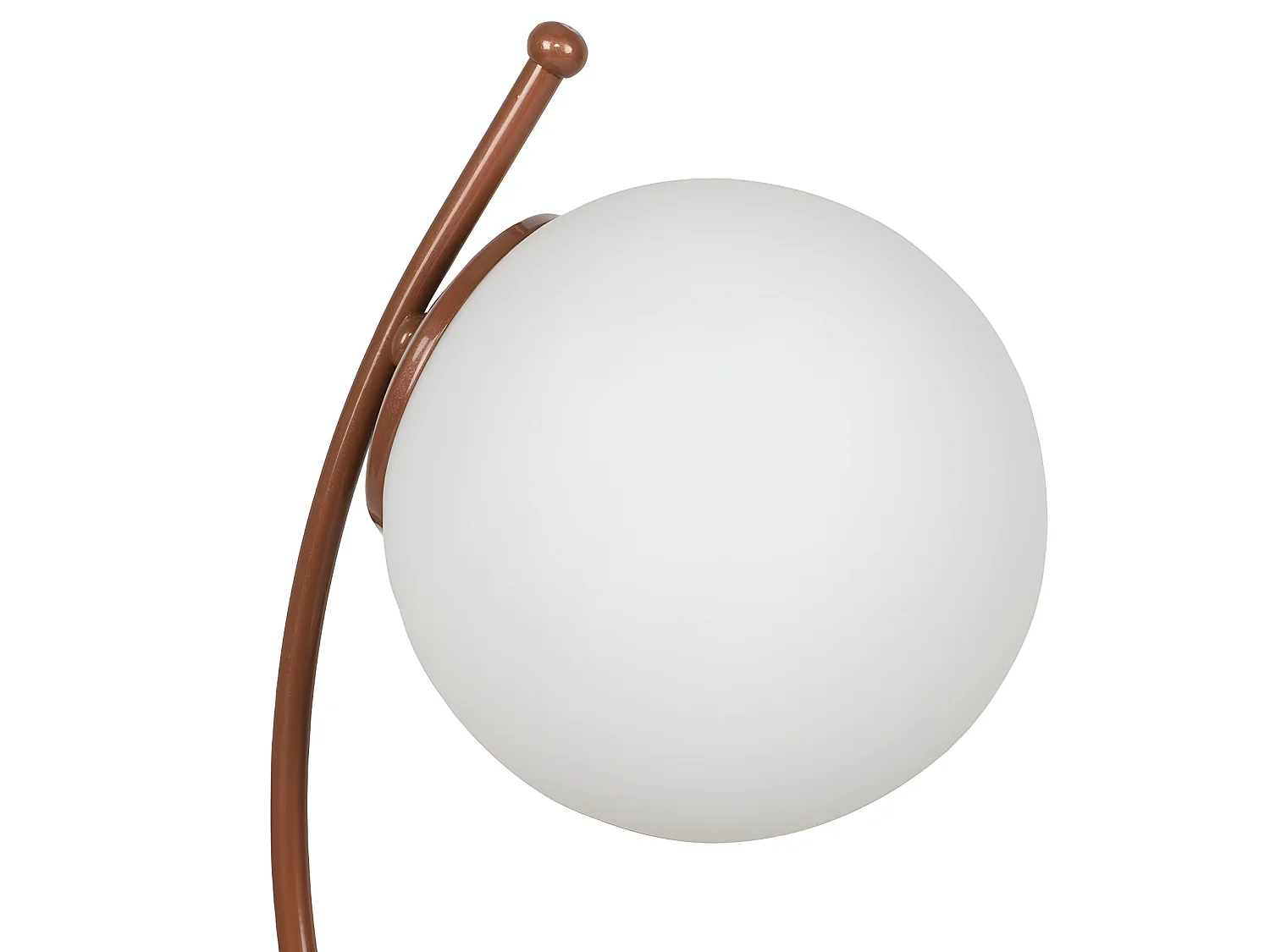 Kelen tafellamp met moderne metalen structuur en glazen bol 1xE27 - Koper