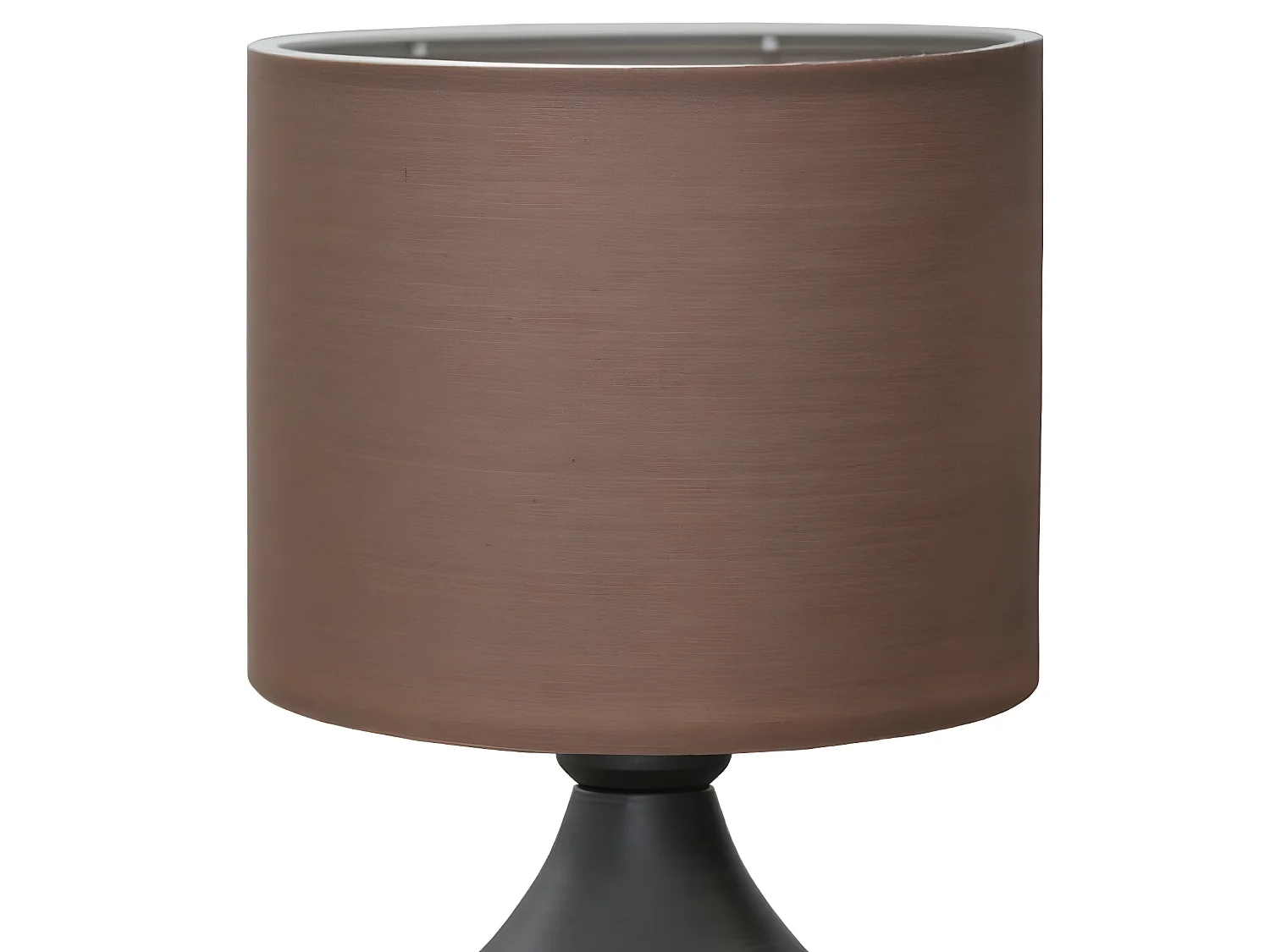 Nedira tafellamp met metalen voet en stoffen kap 1xE27 ø18,5cm - Zwart