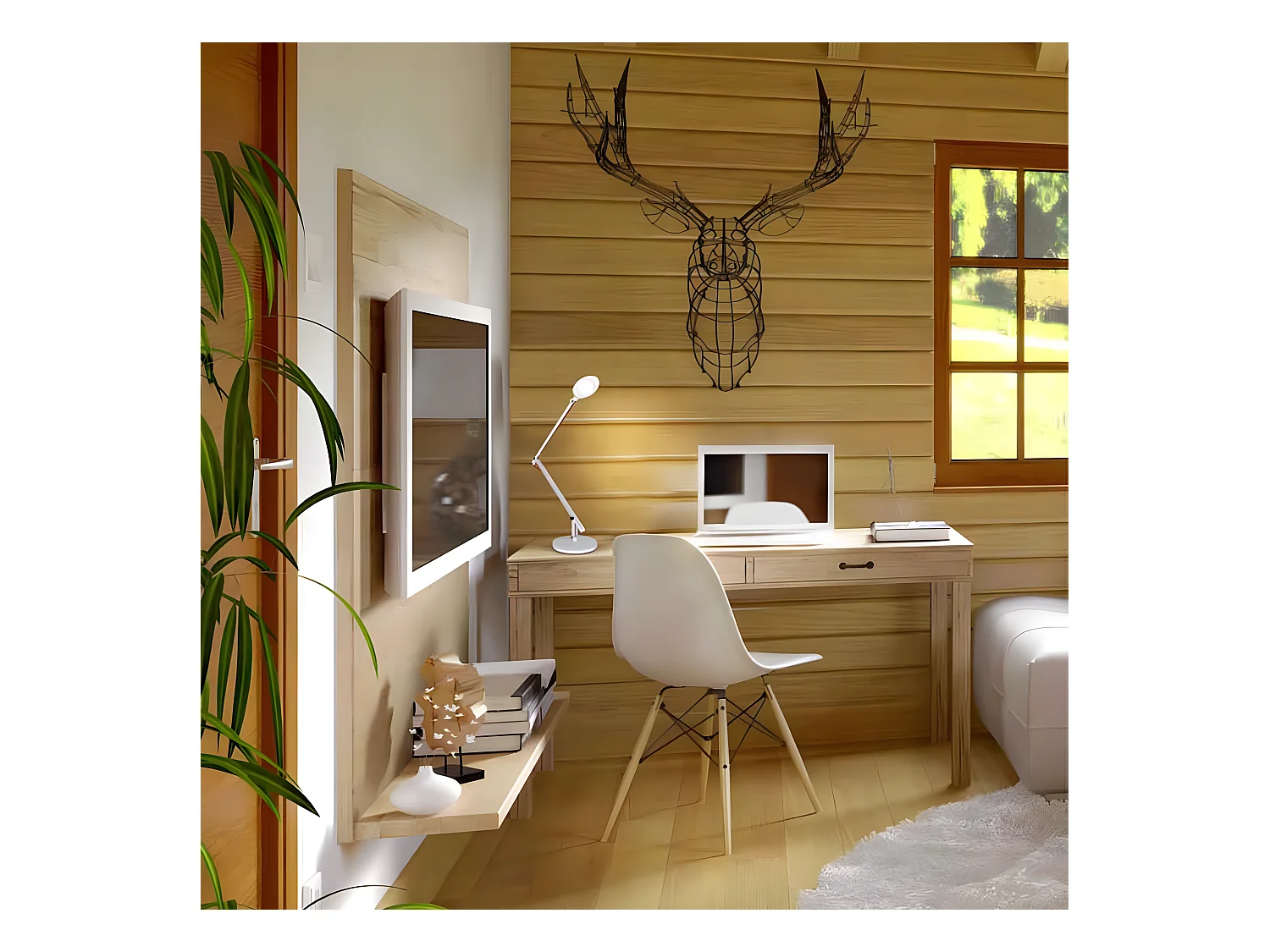 Lampe de bureau LED 6W 540lm 4000K orientable avec socle rond ou en forme de pince - Blanc