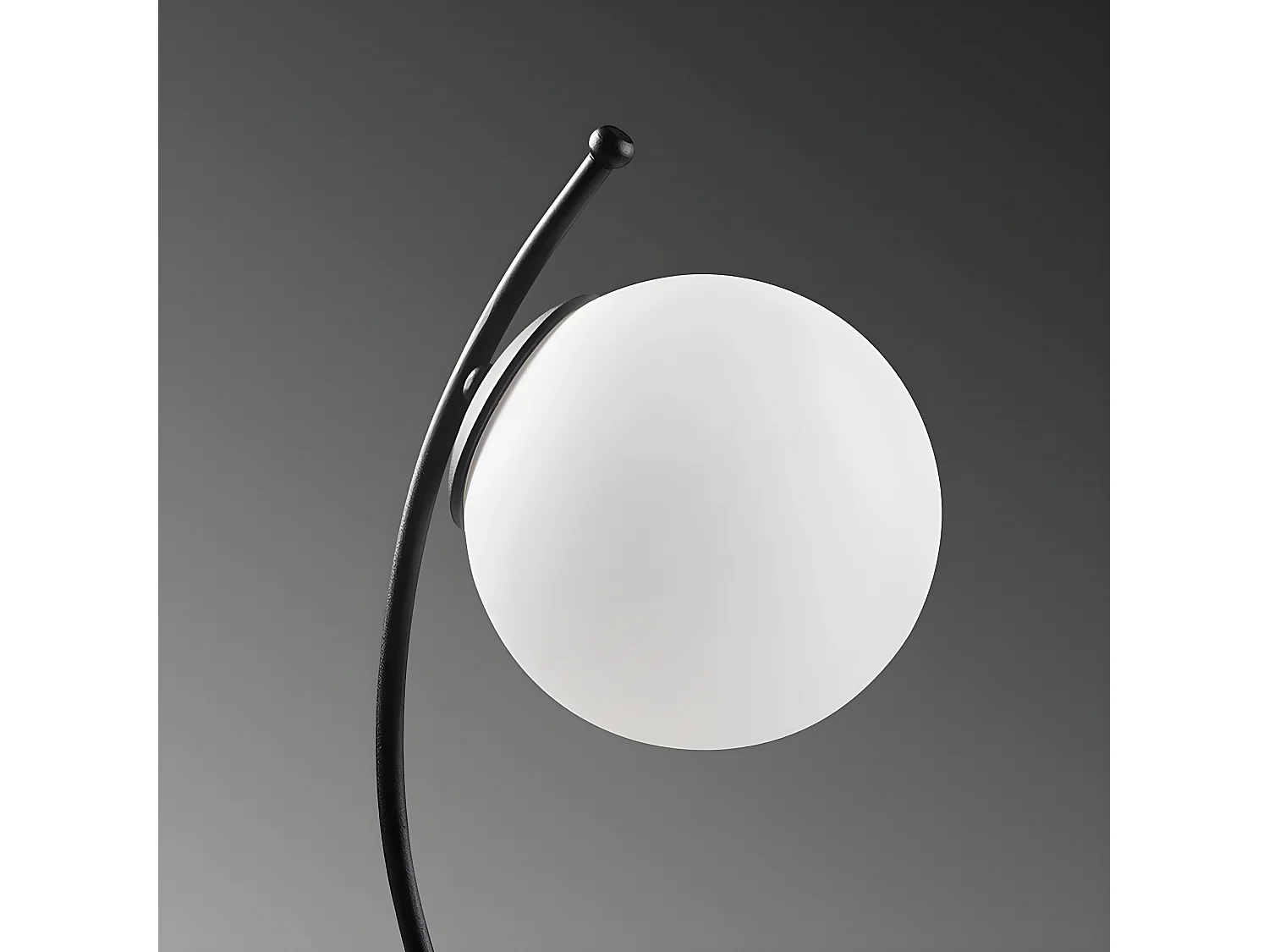 Lampe à poser Kelen avec structure moderne en métal et sphère en verre 1xE27 - Noir