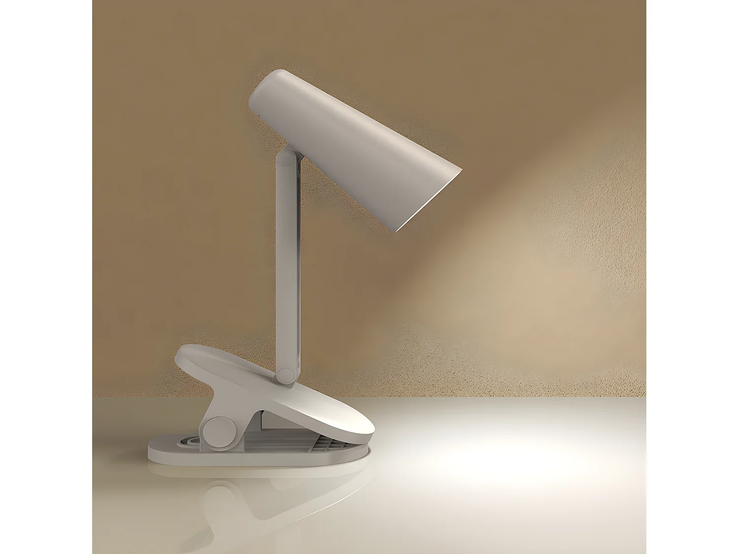 Flexo con pinza LED Rinos CCT 3W 110lm con intensidad regulable - Blanco