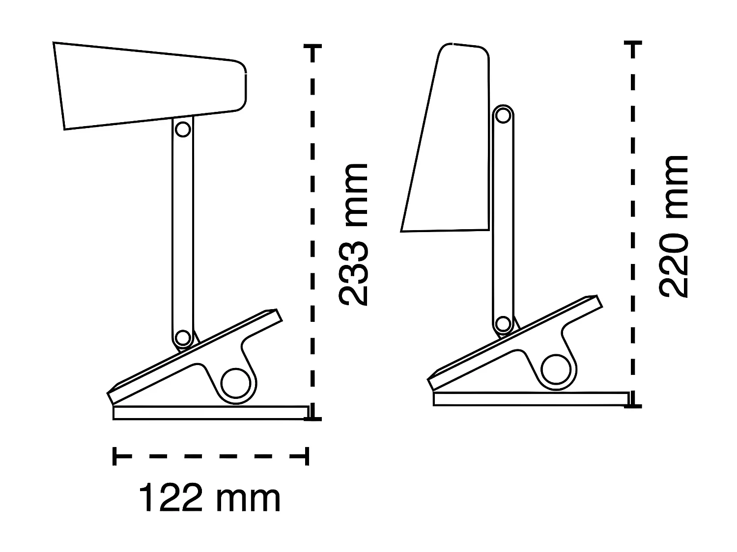Rinos CCT 3W 110lm flexo met LED clip met instelbare intensiteit - Wit