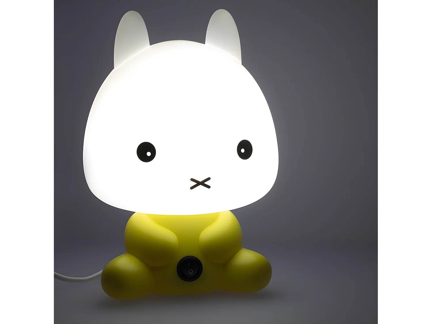 Lampada da tavolo per bambini a forma di coniglio 1xE14 - Giallo