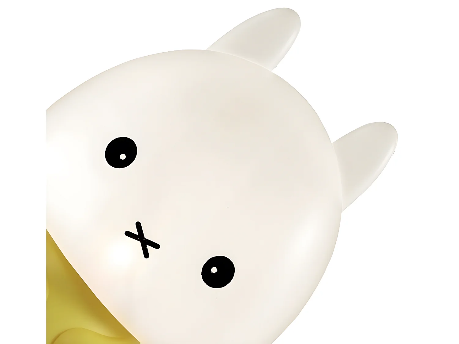 Lampe à poser enfant forme lapin 1xE14 - Jaune