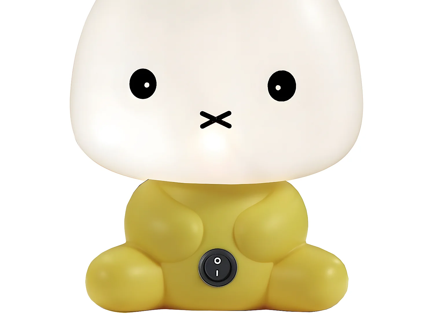 Lampe à poser enfant forme lapin 1xE14 - Jaune