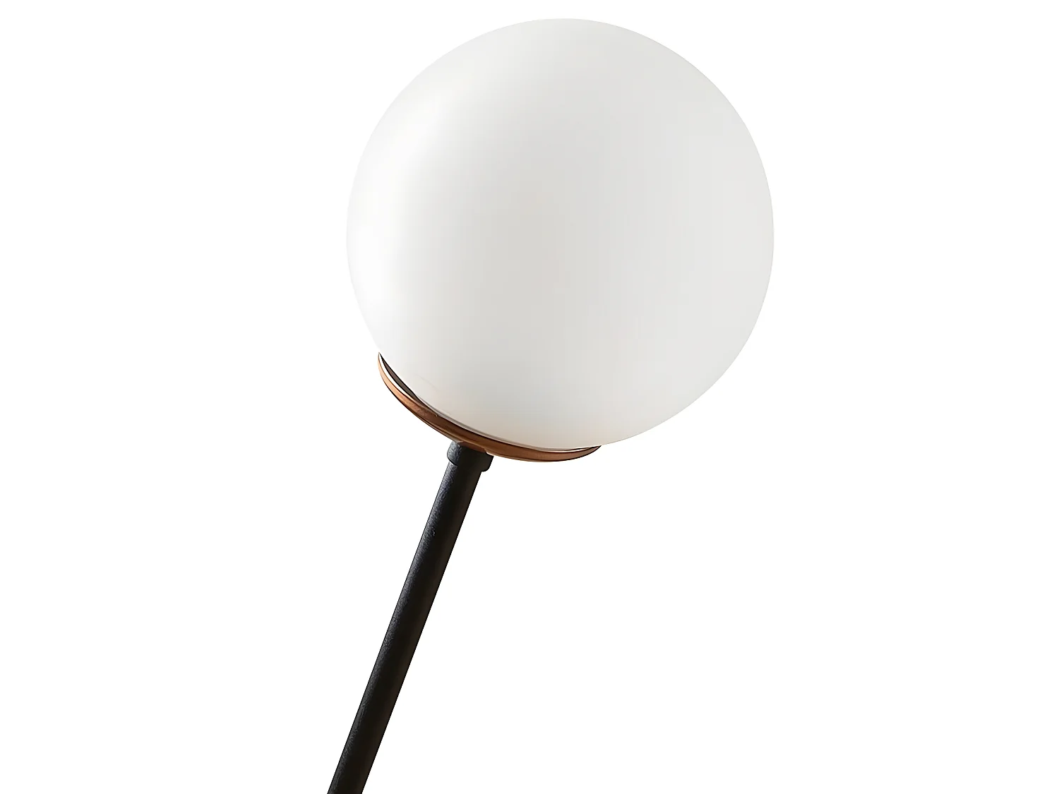 Lámpara de mesa Birdie estilo nórdico con esfera de cristal 1xE27 - Negro y Cobre