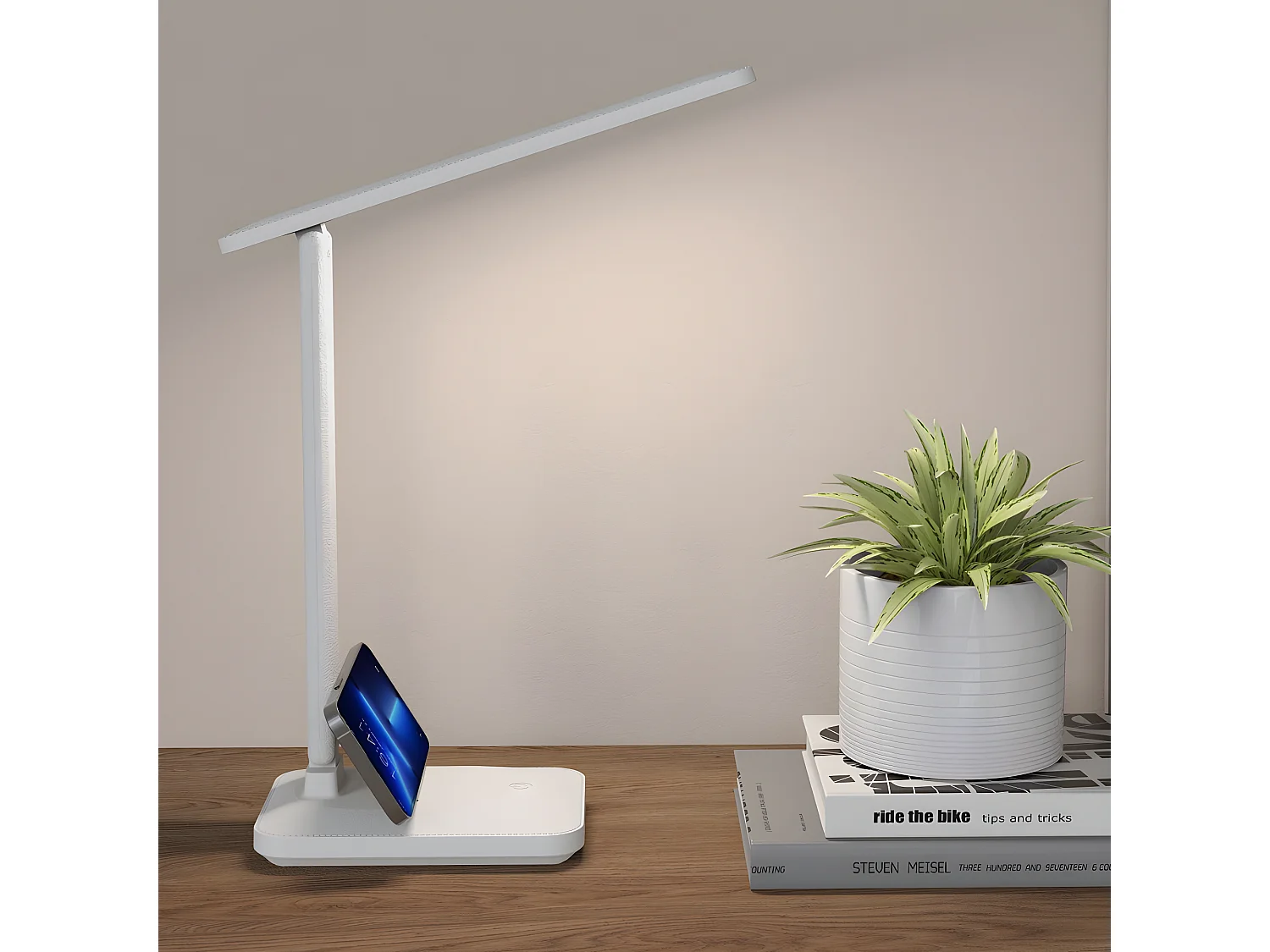 Cisnero 3W CCT Dimbare LED Draagbare Flexo met USB-poort voor het opladen van mobiele telefoons