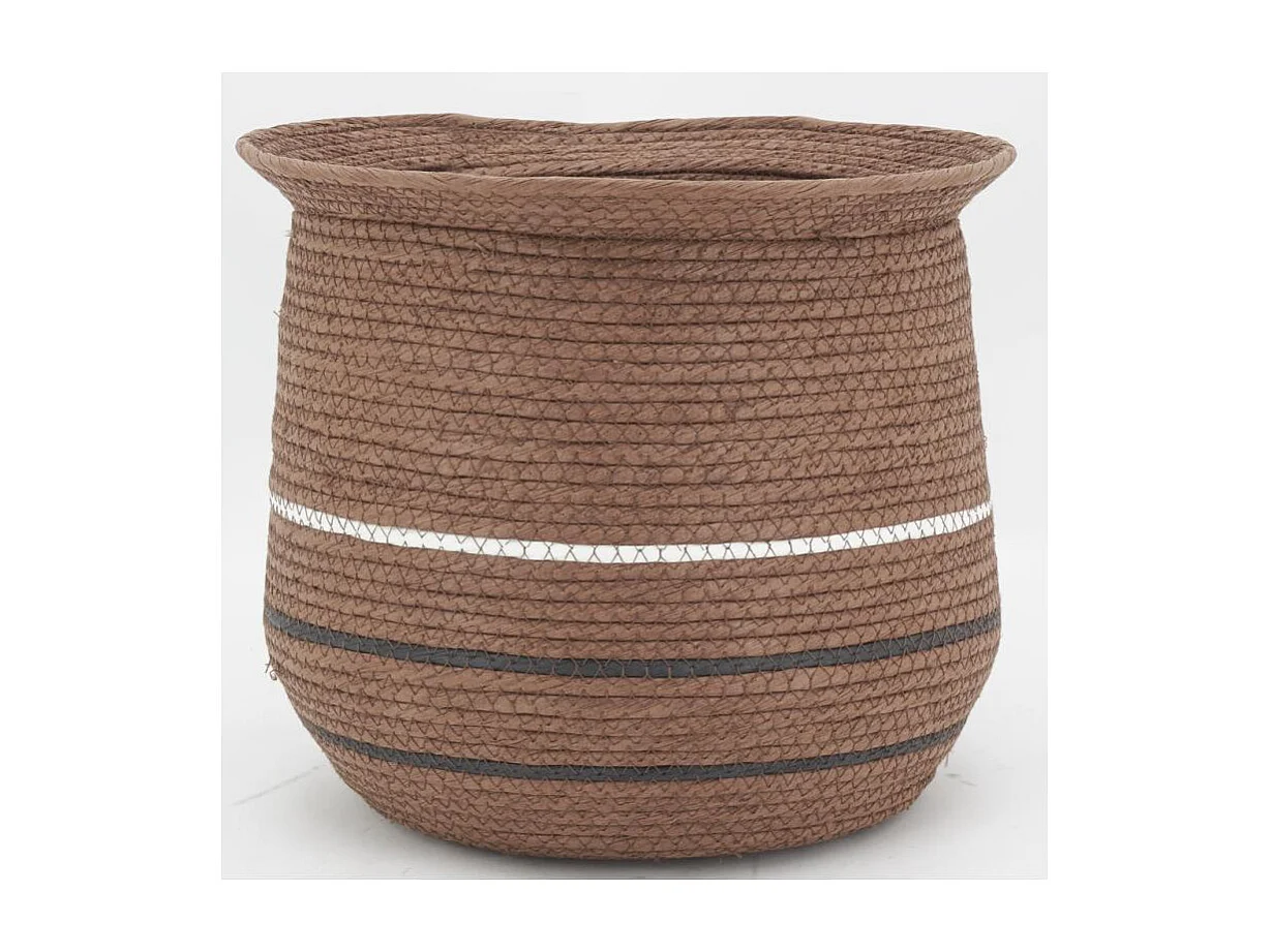 Cache-pots en jonc marron (lot de 3)