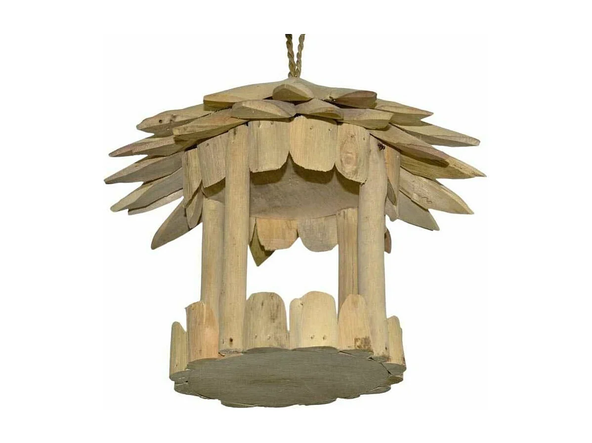 Mangeoire en bois d'albésia à suspendre