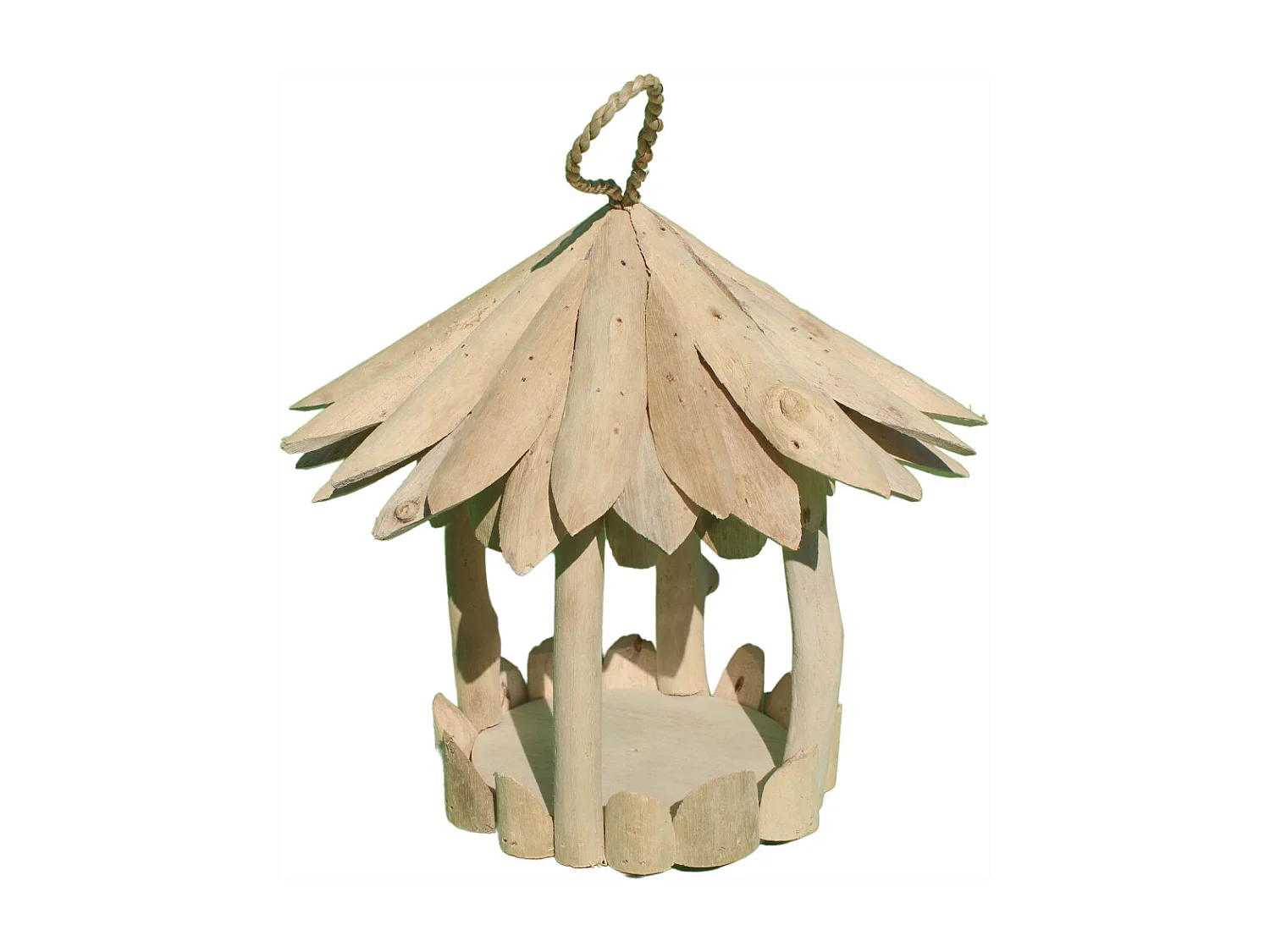 Mangeoire en bois d'albésia à suspendre