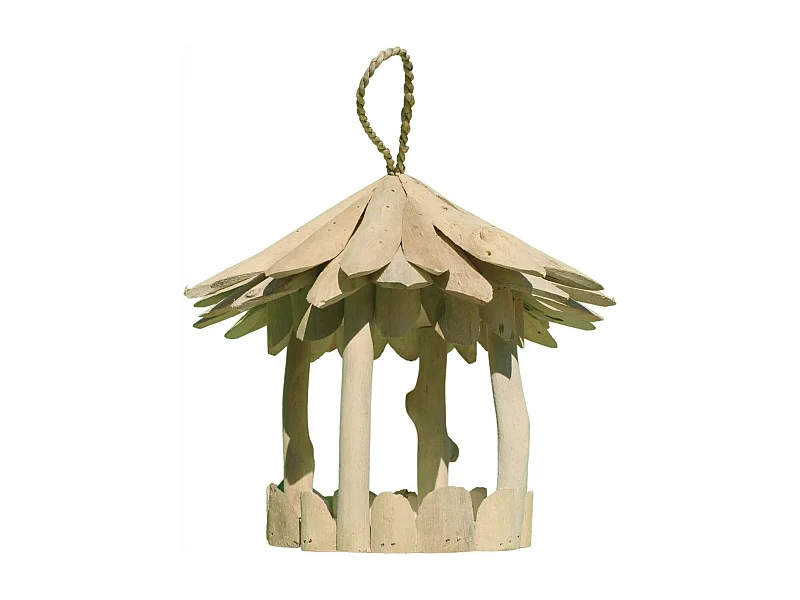 Mangeoire en bois d'albésia à suspendre