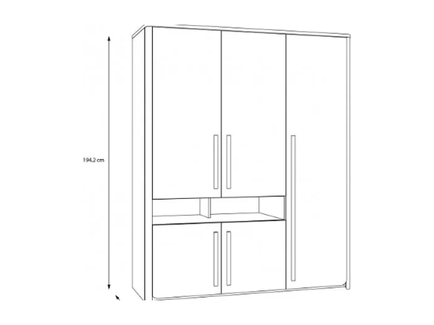 Kleiderschrank Surfino (160cm)