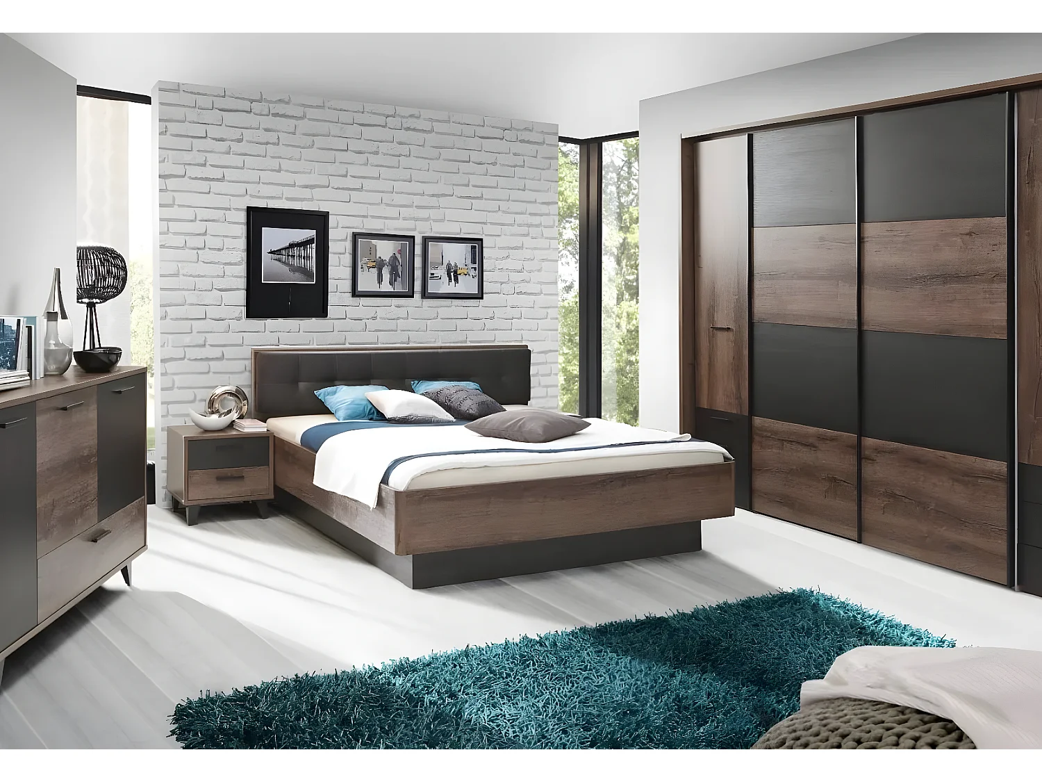 Lit Braveno/180x200/Marron&Noir