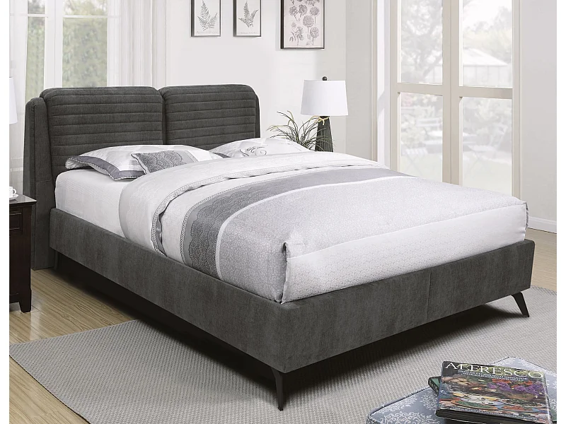 Lit Marcelo/160x200/Tissu/Gris