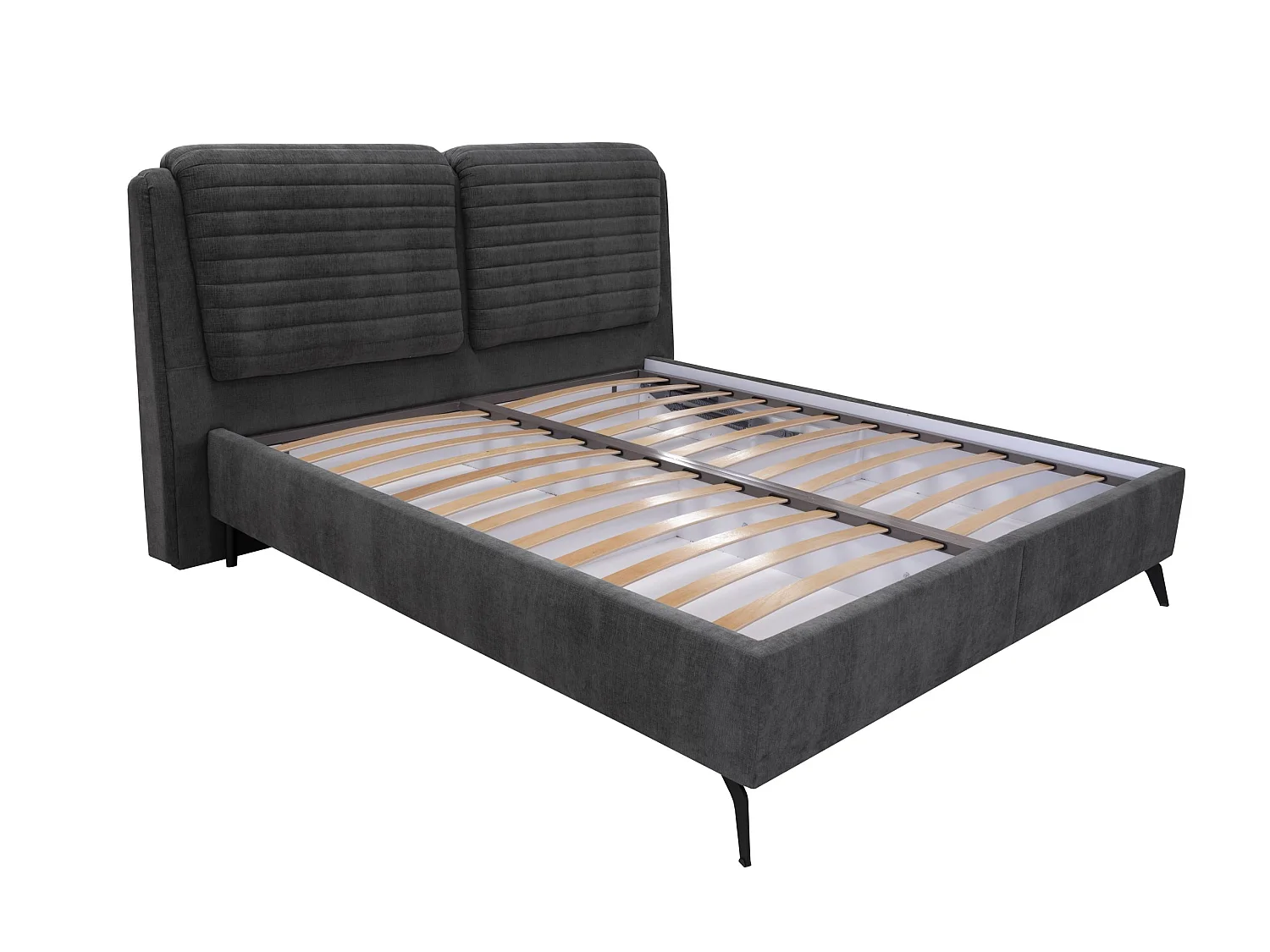 Bett Marcelo/160x200/Stoffbezug/Grau