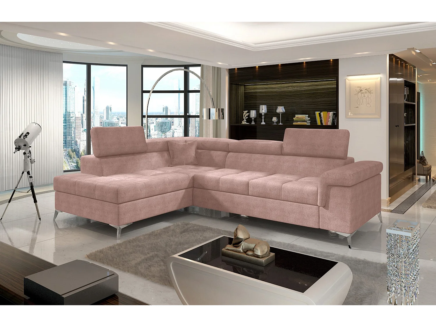 Boxspringbett  Twister S (140x200)/Stoff-Grau