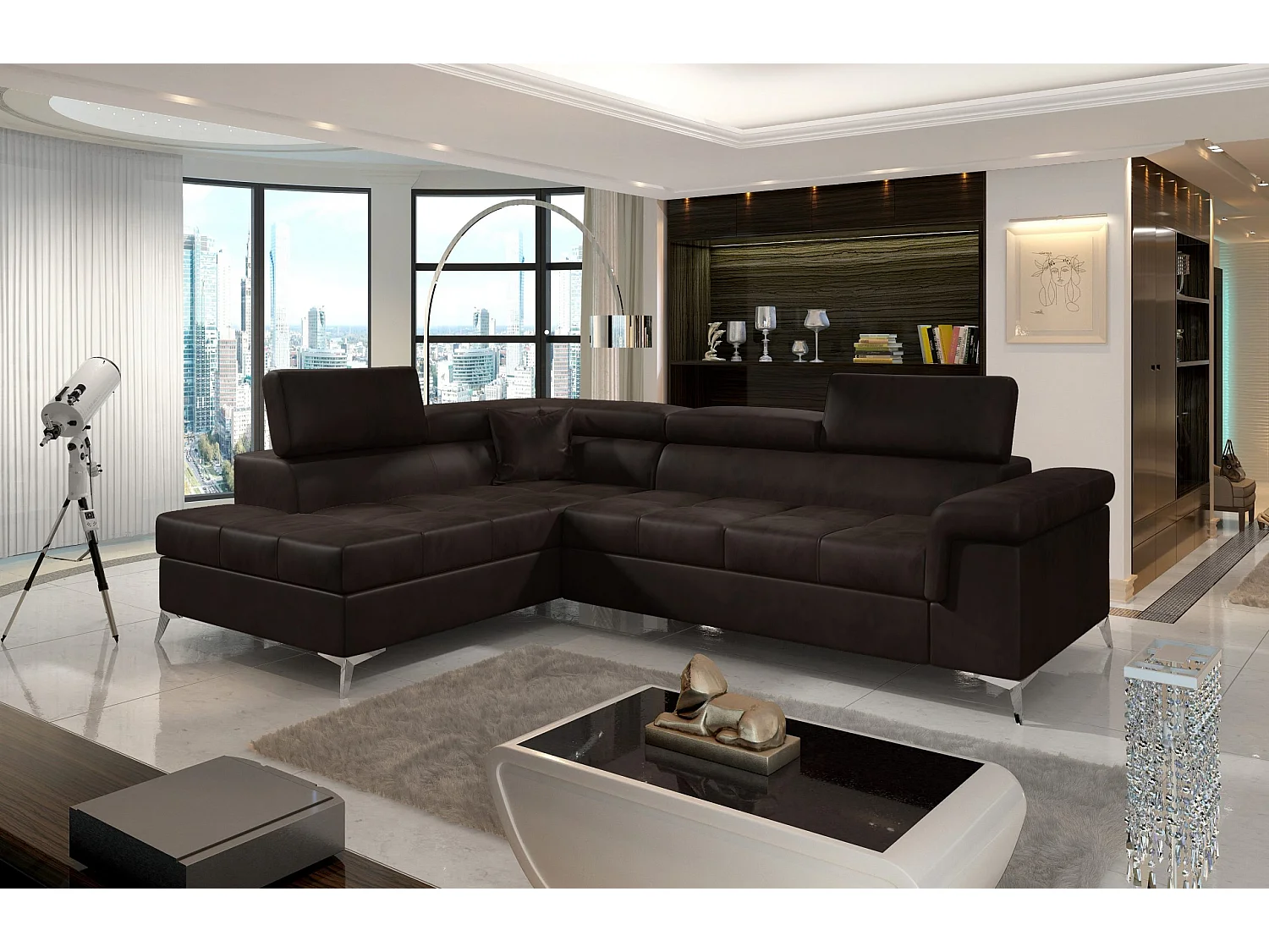 Boxspringbett  Twister S (140x200)/Stoff-Grau