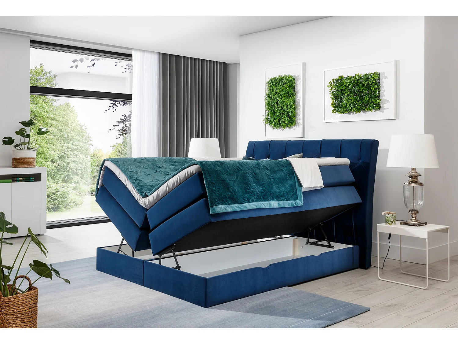 Boxspringbett Westwood S (140x200)/Stoff-Weiss