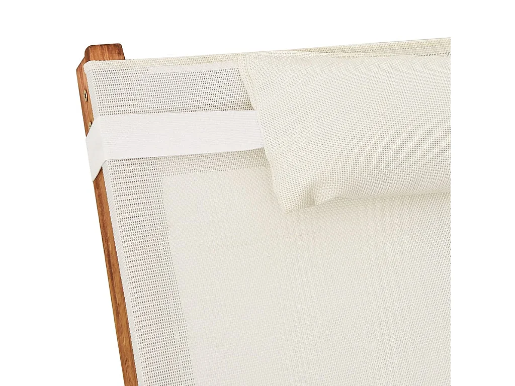 Ligbed met kussen textileen en massief populierenhout wit