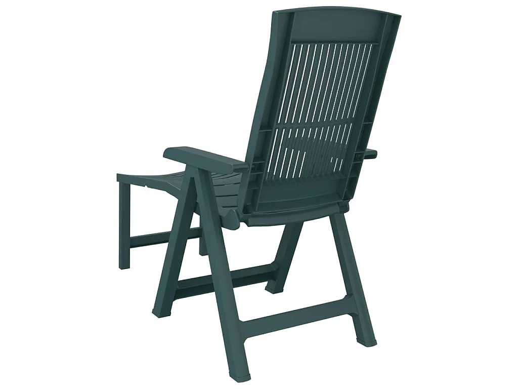 Chaise longue vert plastique