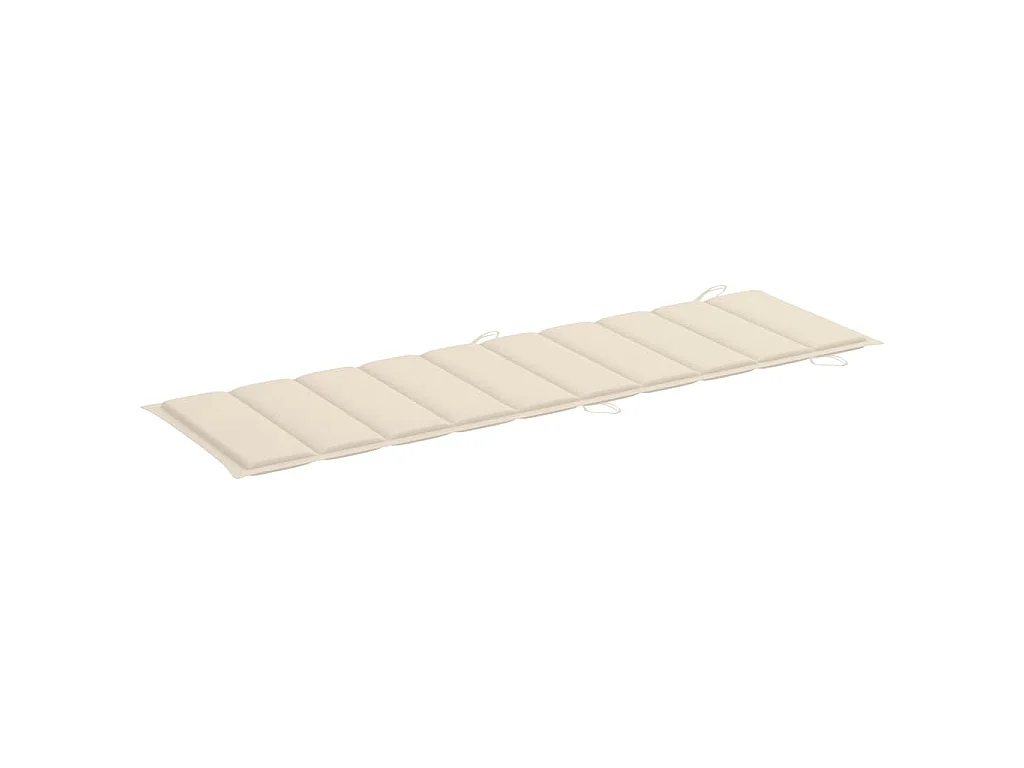 Tumbonas 2 unidades con mesa y cojines madera maciza de acacia