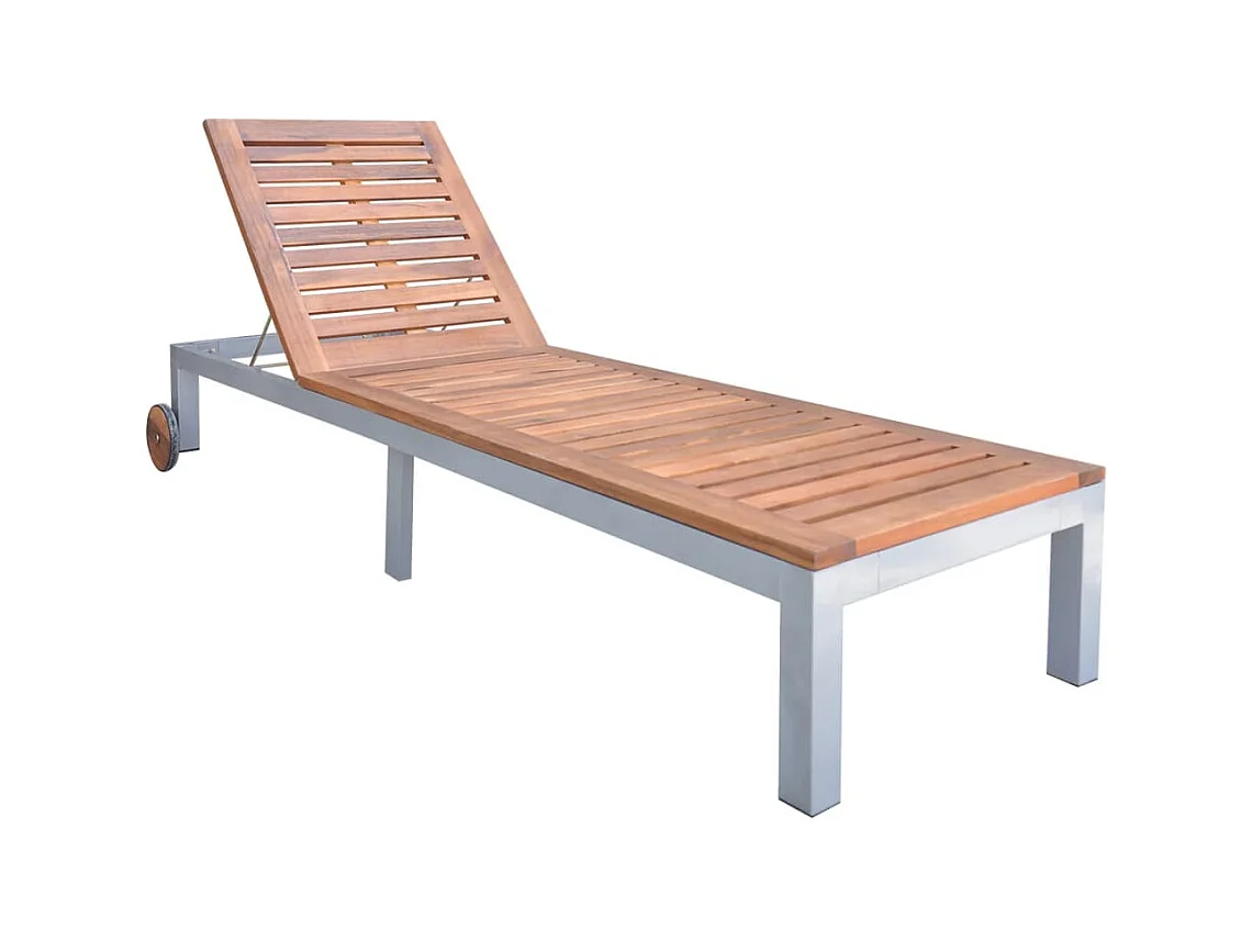 Chaise longue Bois d'acacia solide