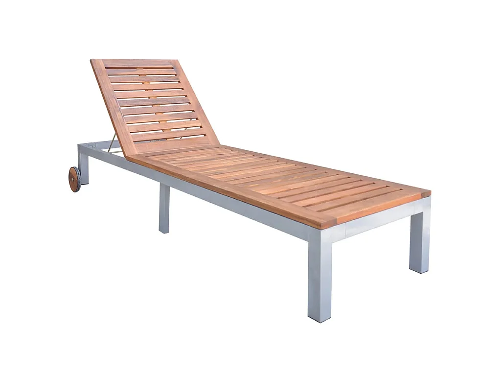 Chaise longue Bois d'acacia solide