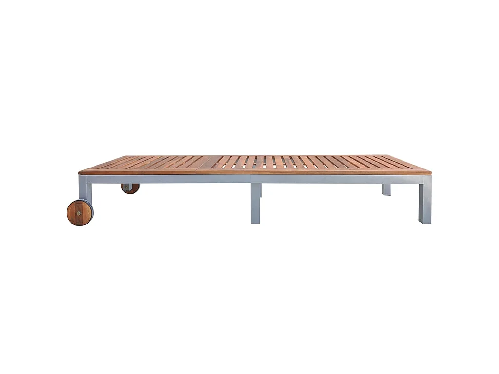 Chaise longue Bois d'acacia solide