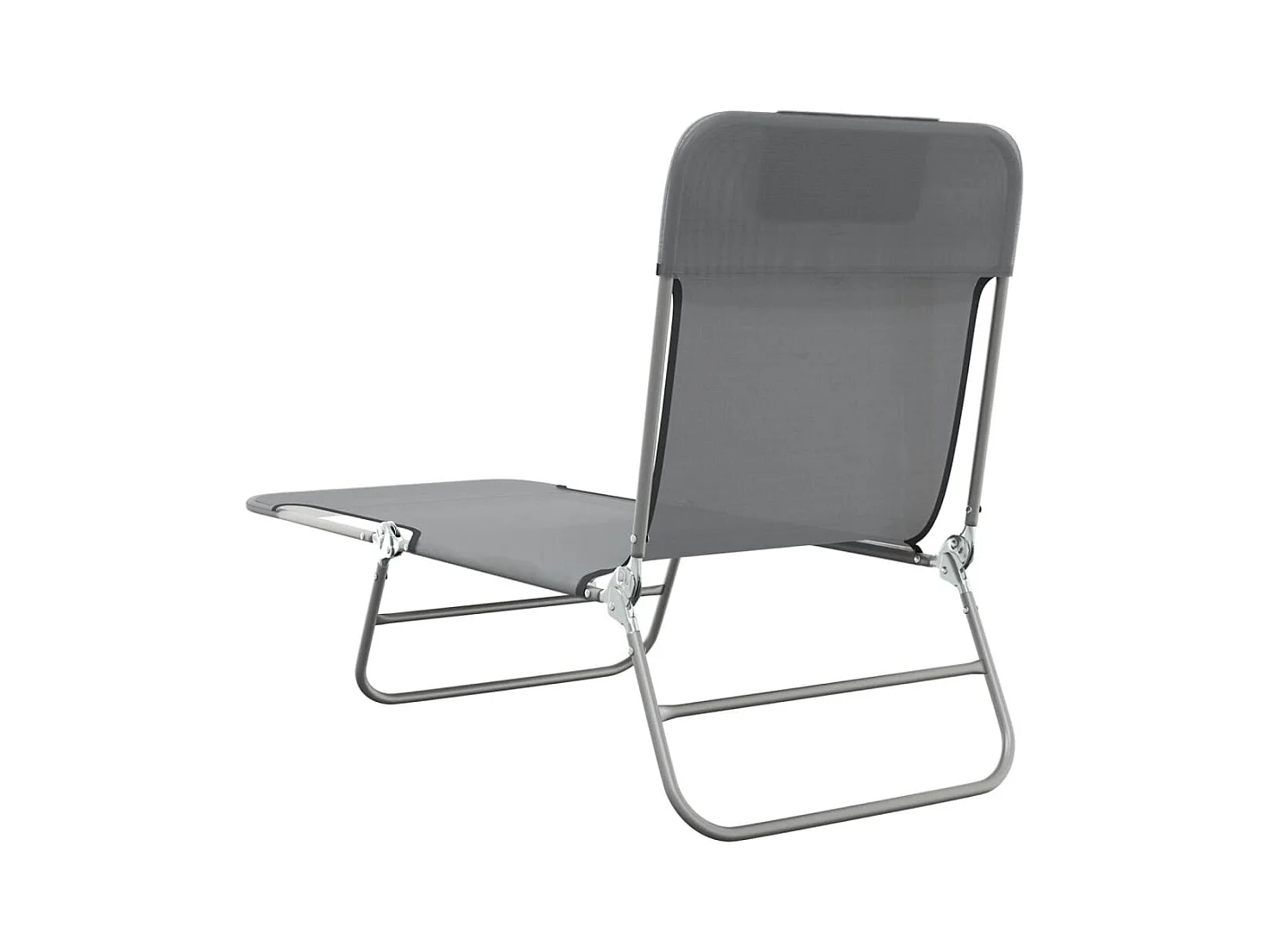 Lettini Prendisole 2 pz Grigi in Textilene e Acciaio