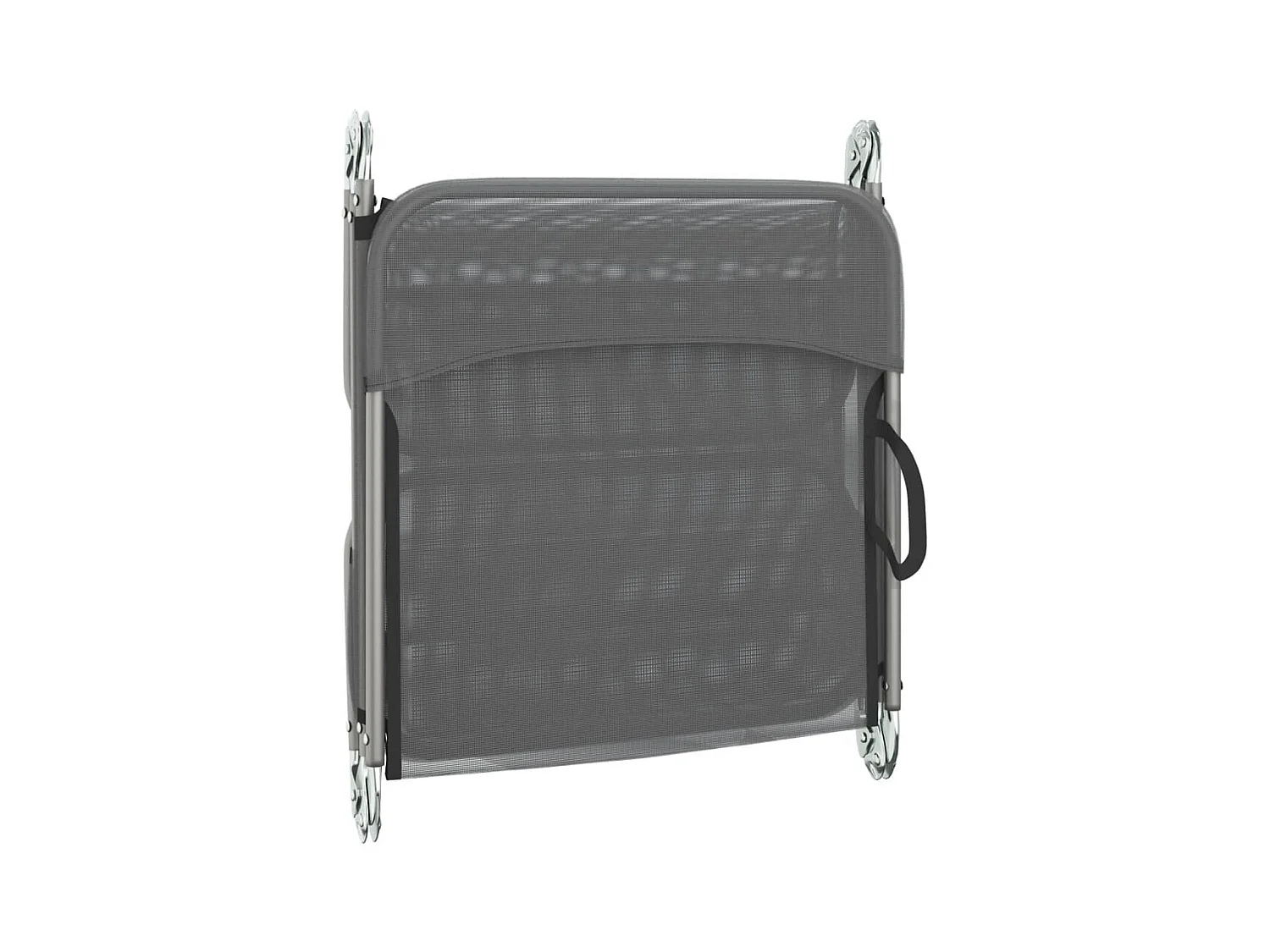 Lettini Prendisole 2 pz Grigi in Textilene e Acciaio