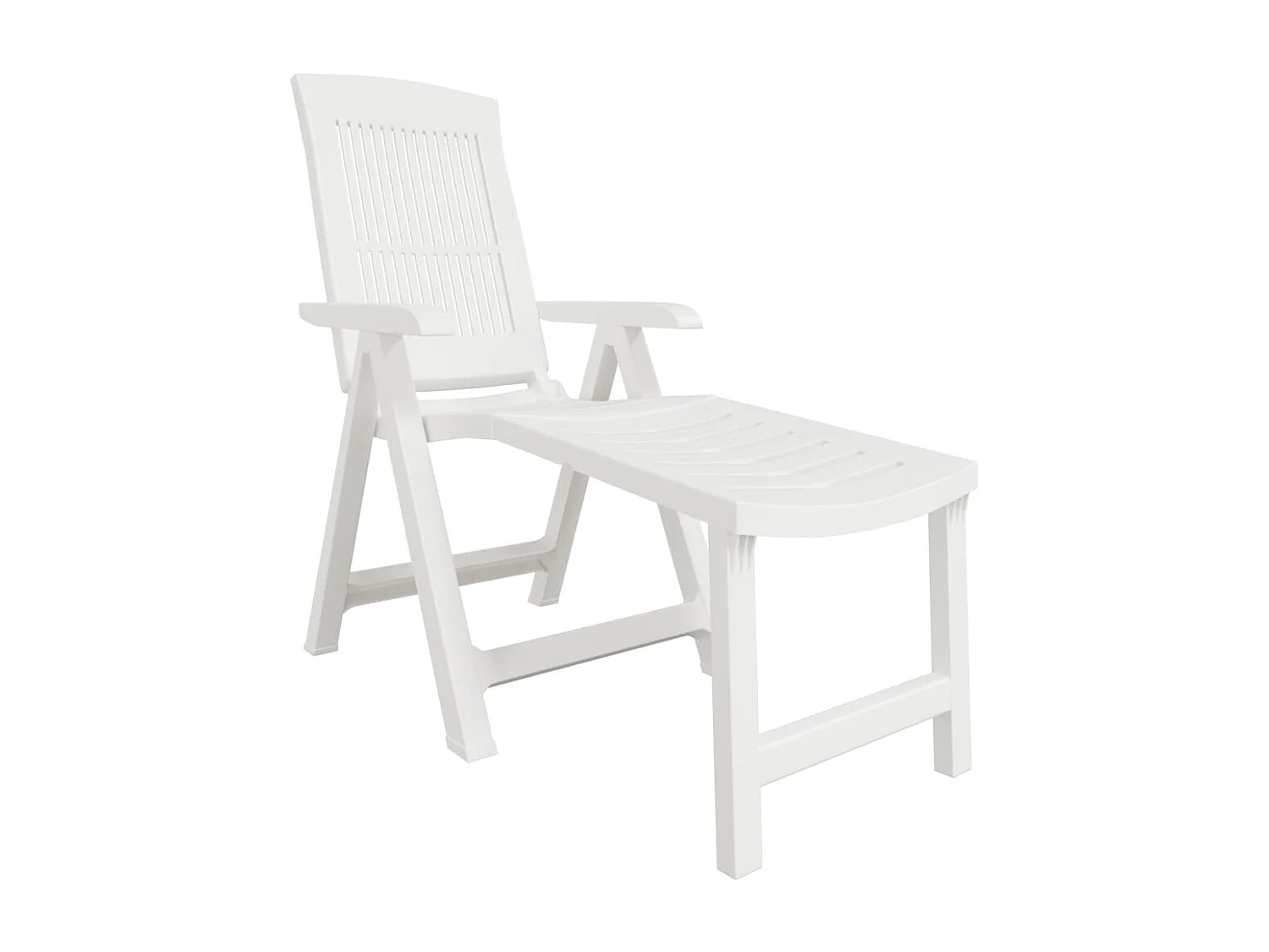 Chaise longue blanc plastique