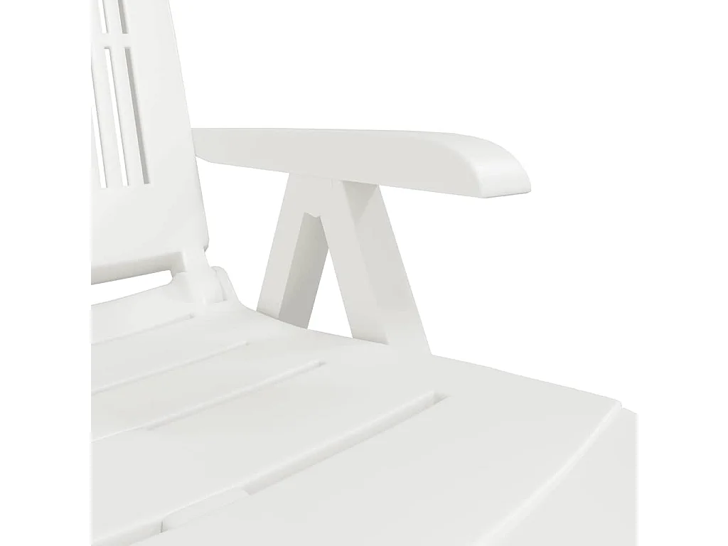Chaise longue blanc plastique