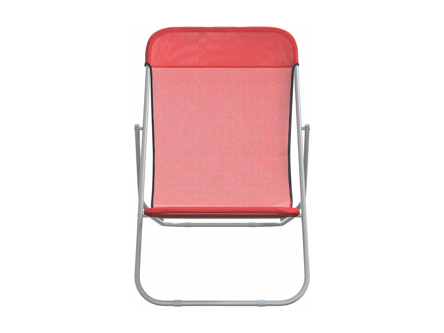 Chaises plage pliantes lot de 2 textilène acier enduit poudre