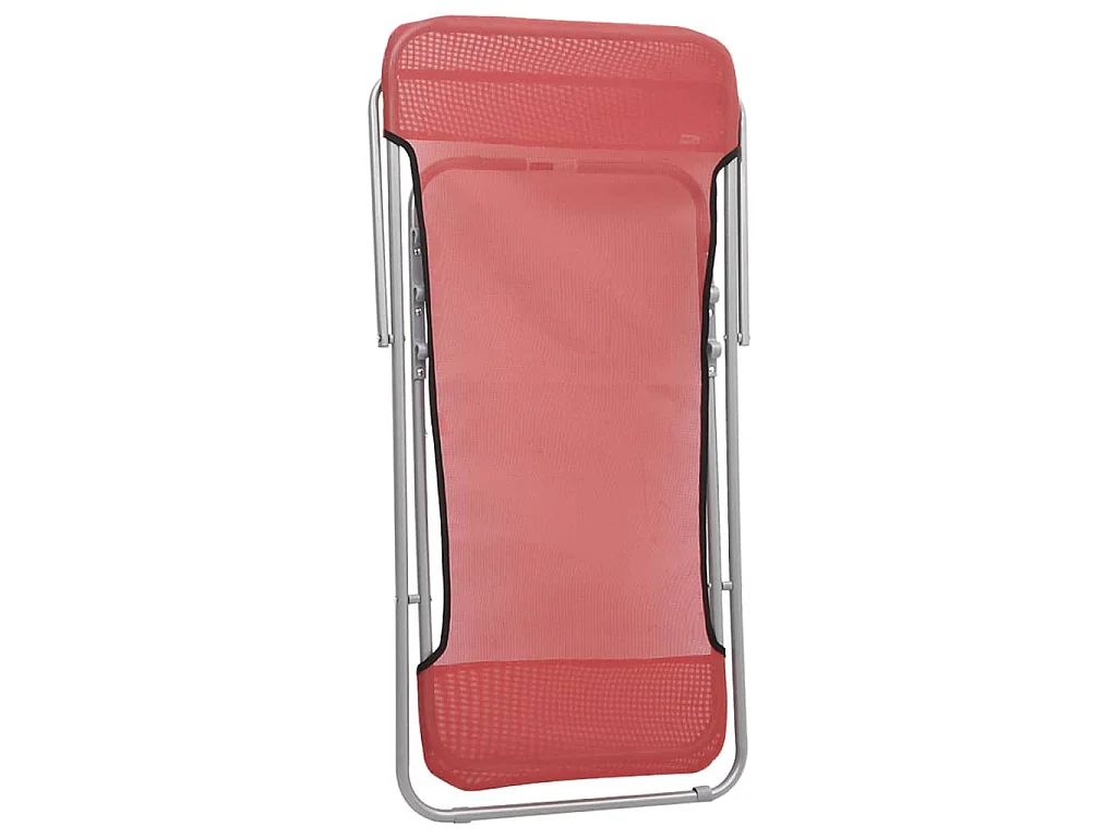 Chaises plage pliantes lot de 2 textilène acier enduit poudre