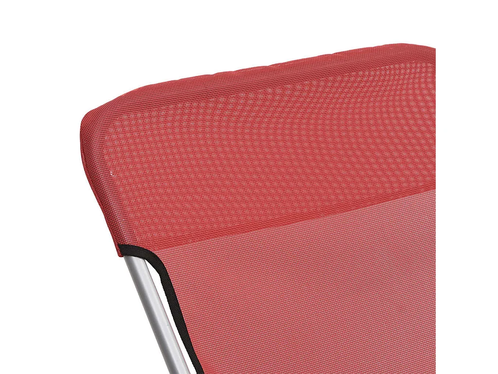 Chaises plage pliantes lot de 2 textilène acier enduit poudre