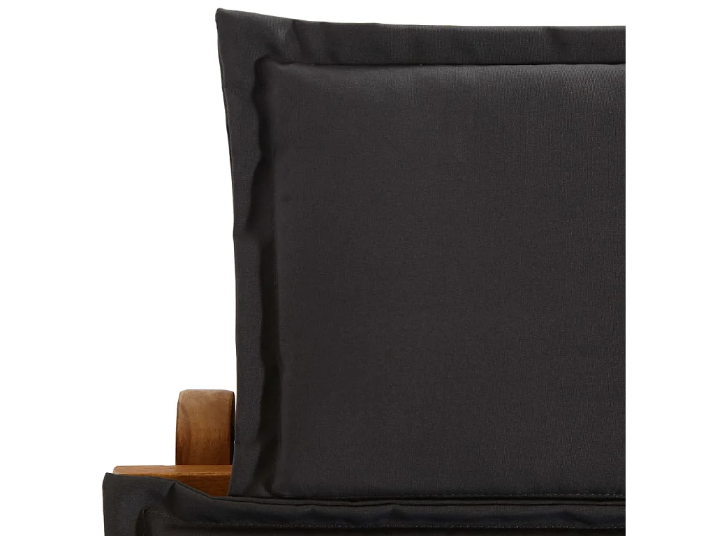 Espreguiçadeiras com almofadões 2pcs acácia maciça cinza-escuro