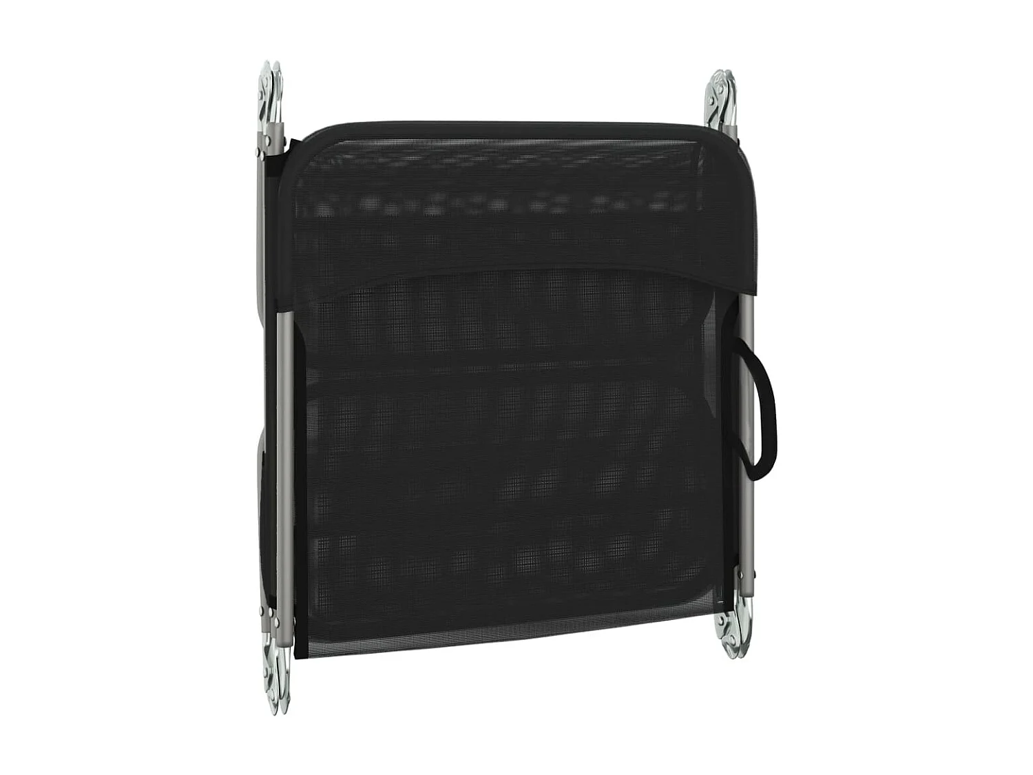 Chaises longues pliables lot de 2 noir textilène et acier