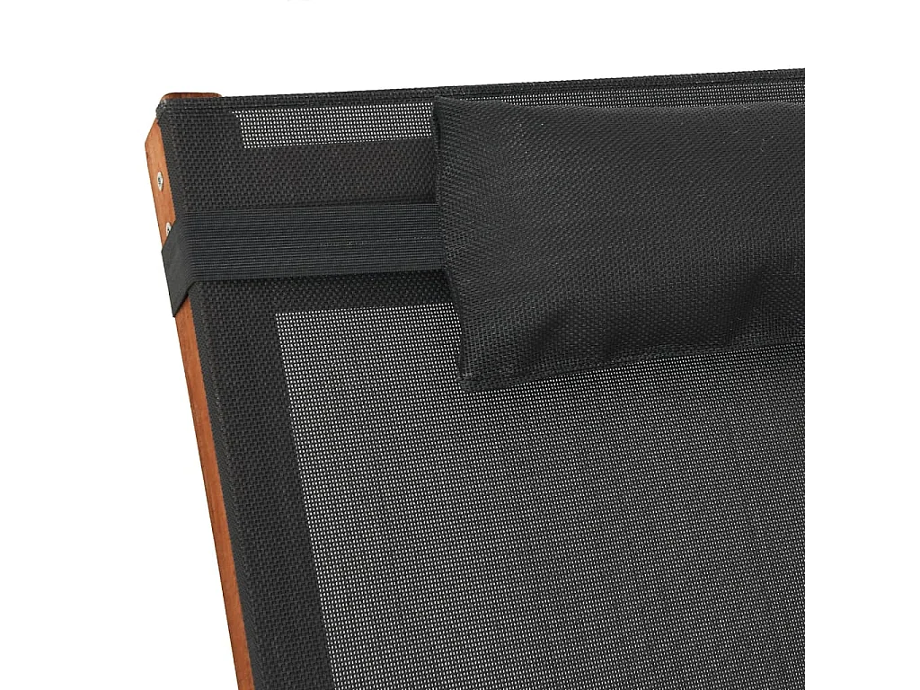 Schaukelstuhl Grau Textilene und Massivholz Pappel