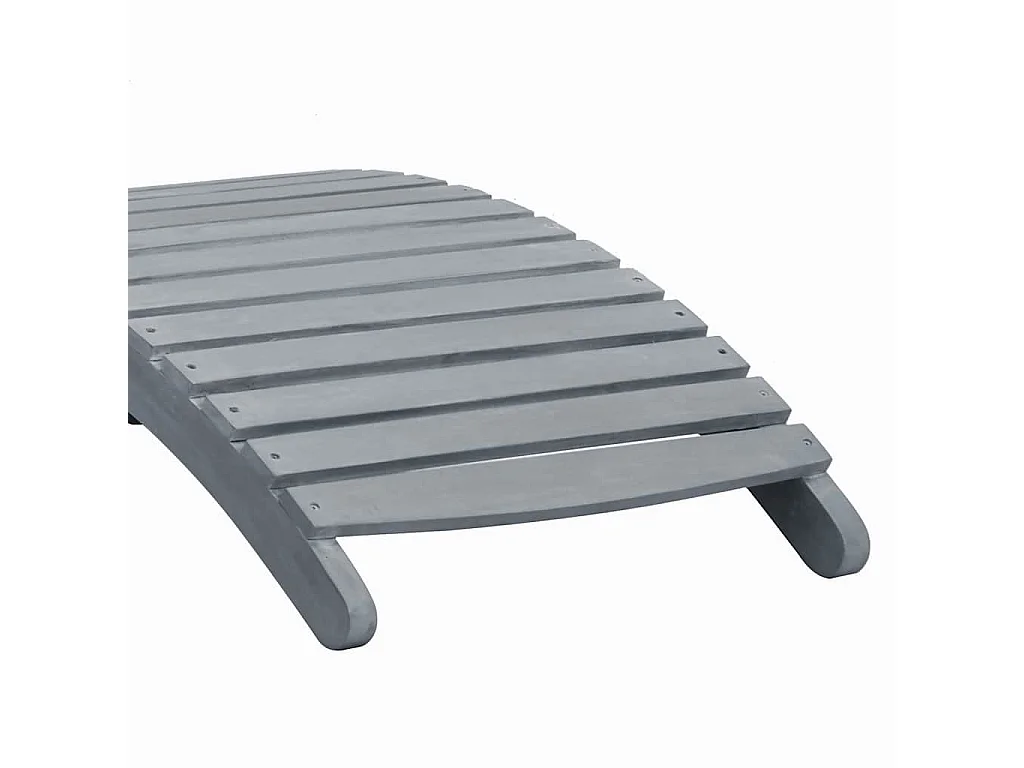 Lettino Prendisole con Cuscino in Legno Massello di Acacia