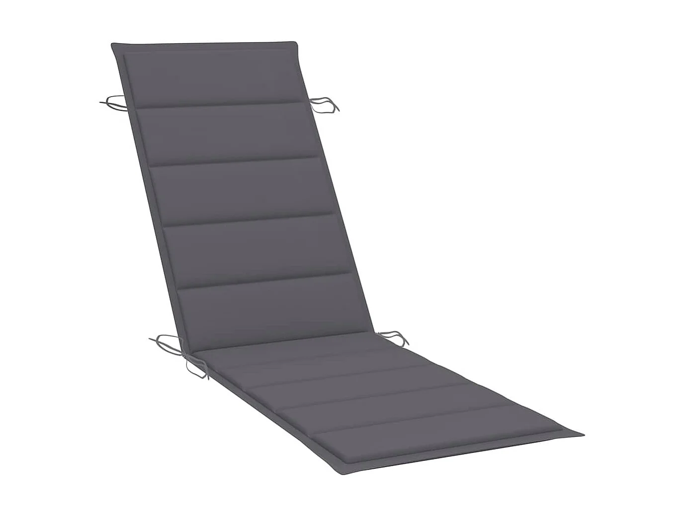 Lettino Prendisole con Cuscino in Legno Massello di Acacia