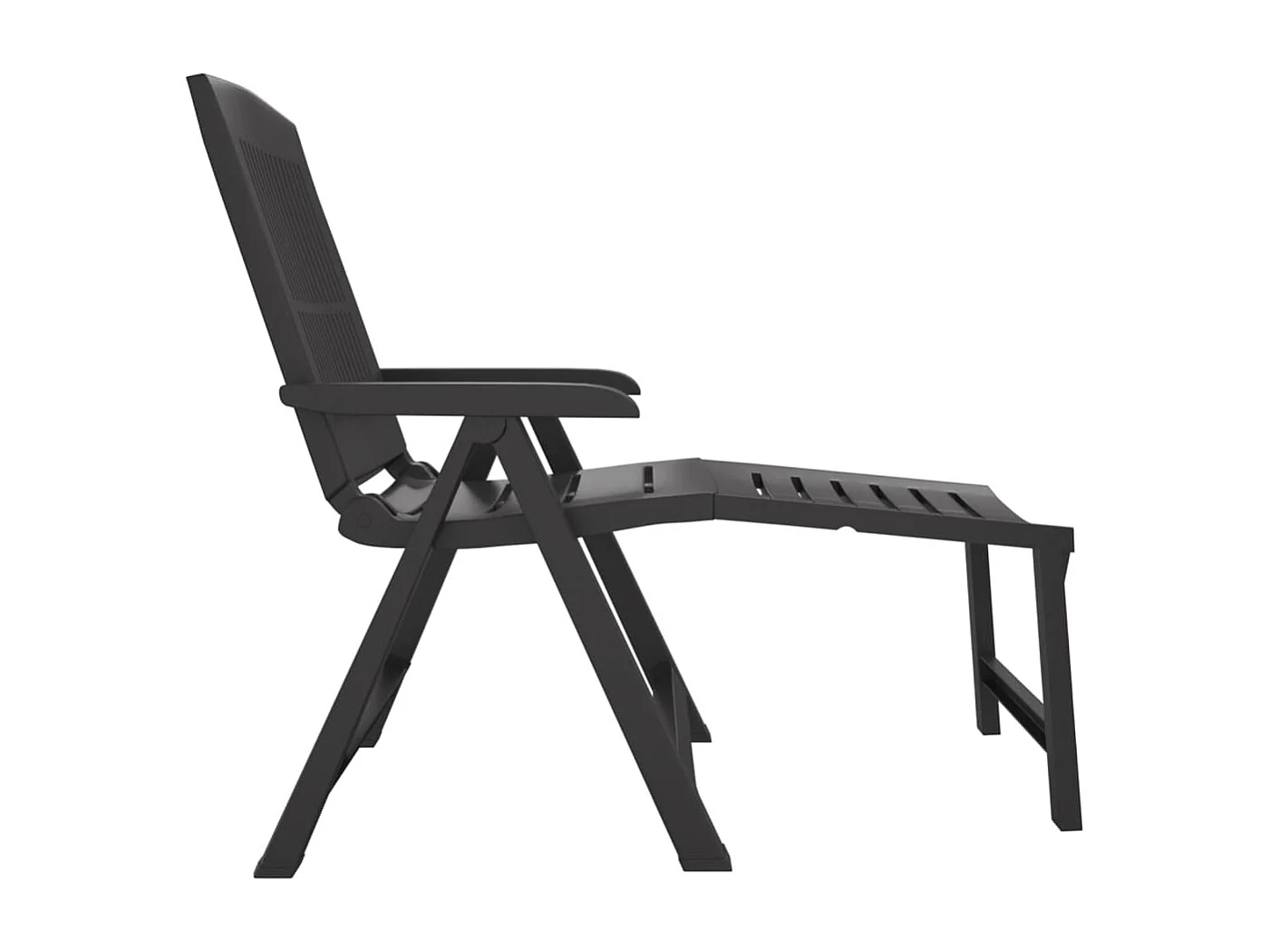 Chaise longue anthracite plastique
