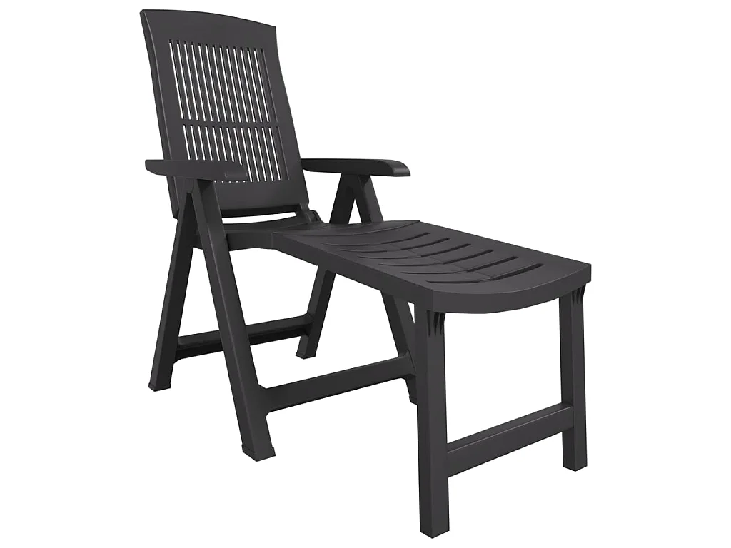 Chaise longue anthracite plastique