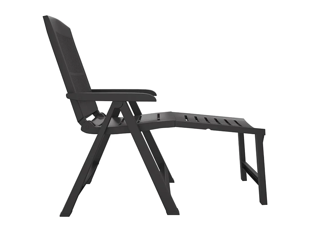 Chaise longue anthracite plastique