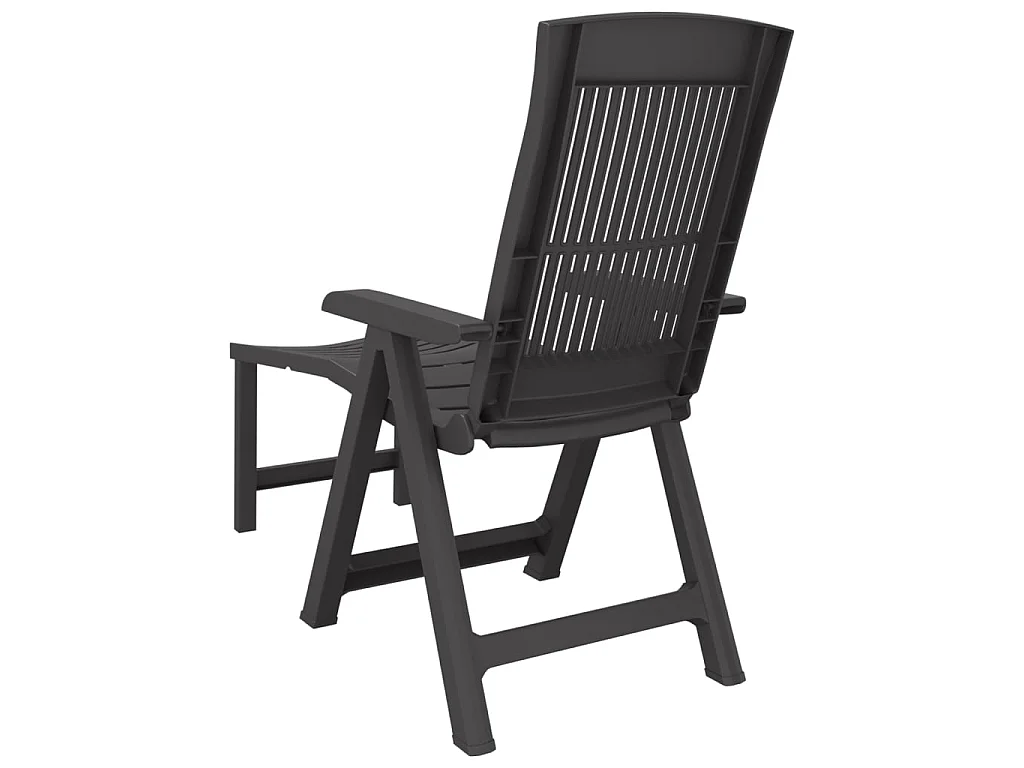 Chaise longue anthracite plastique