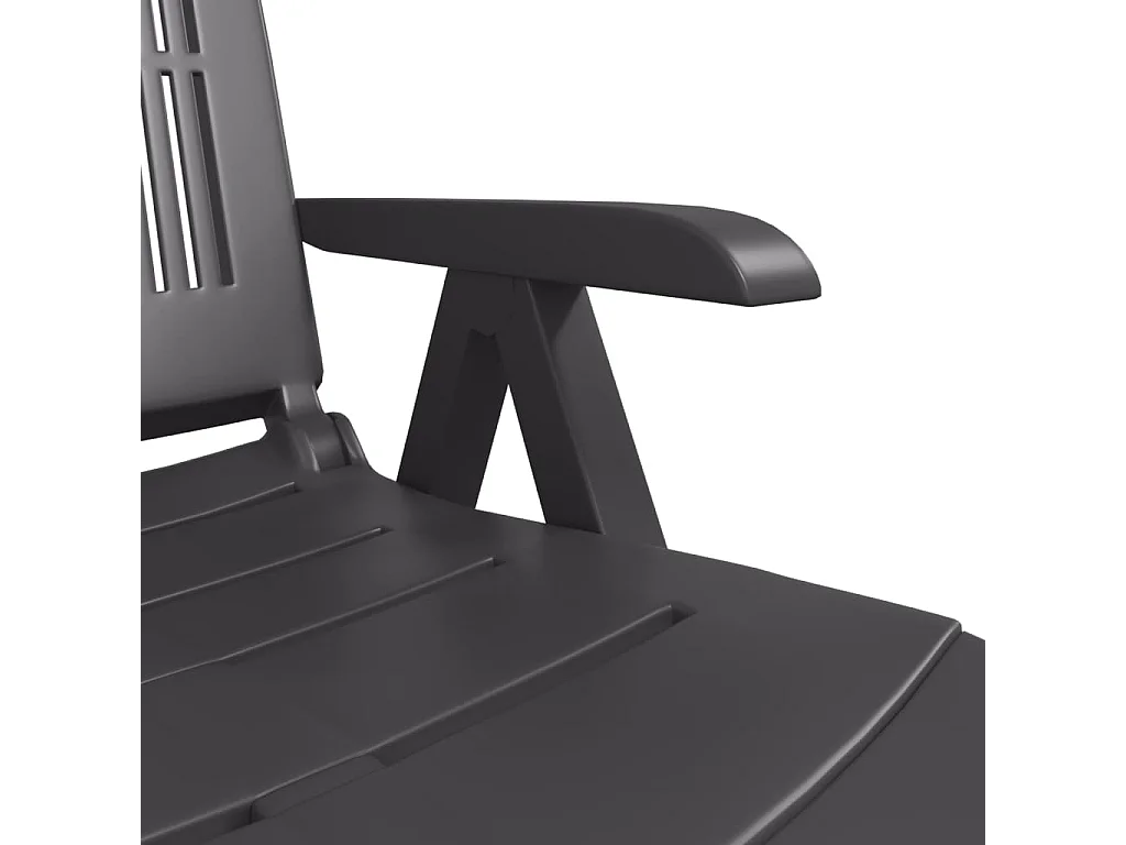 Chaise longue anthracite plastique