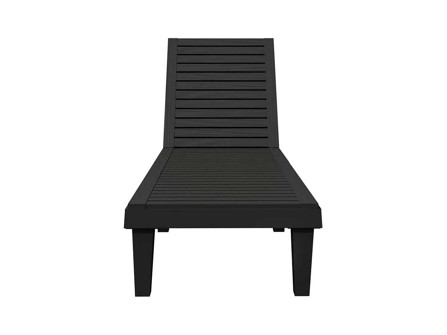 Chaises longues lot de 2 noir 155x58x83 cm polypropylène