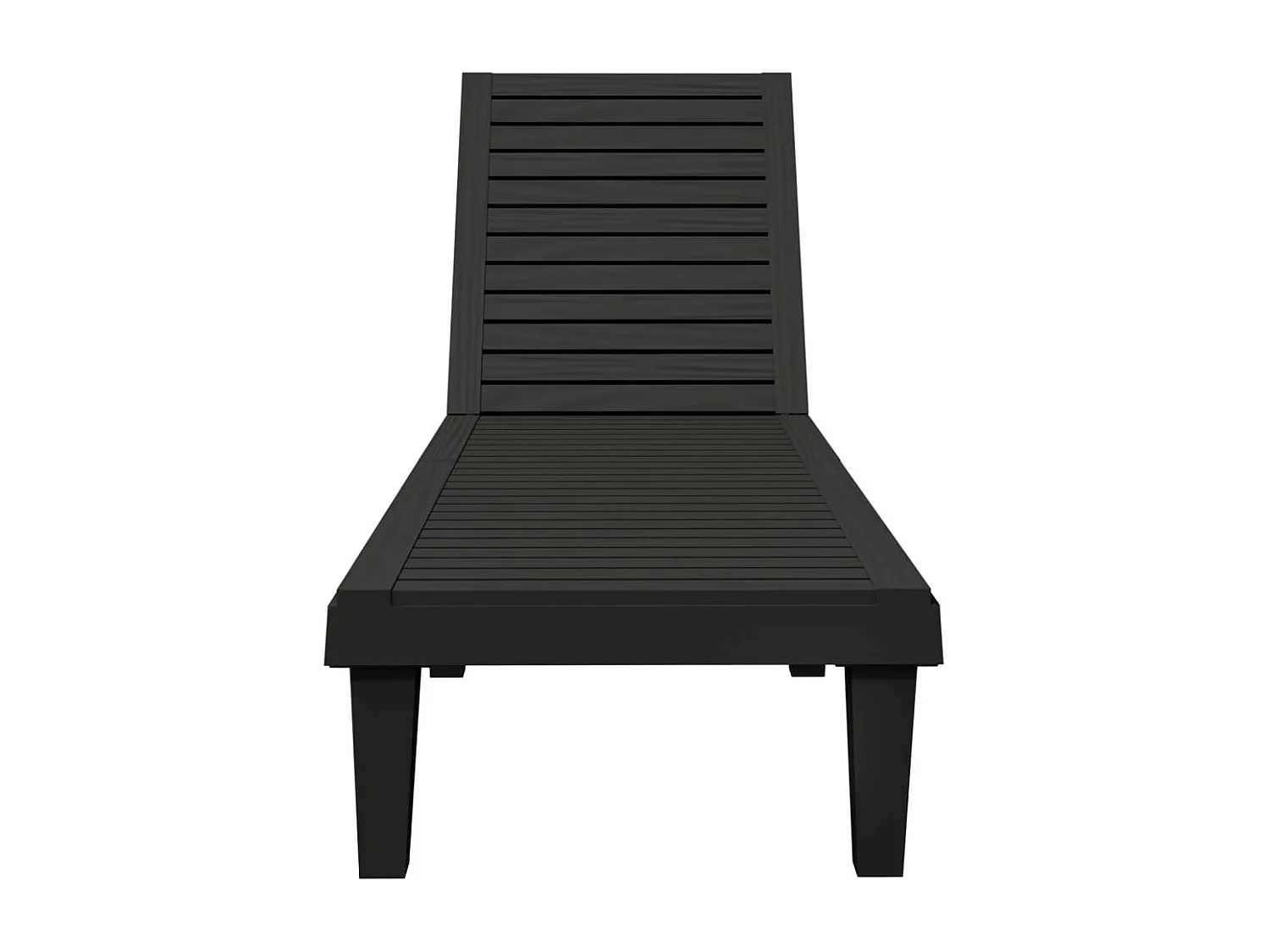 Ligbedden 2 st 155x58x83 cm polypropeen zwart